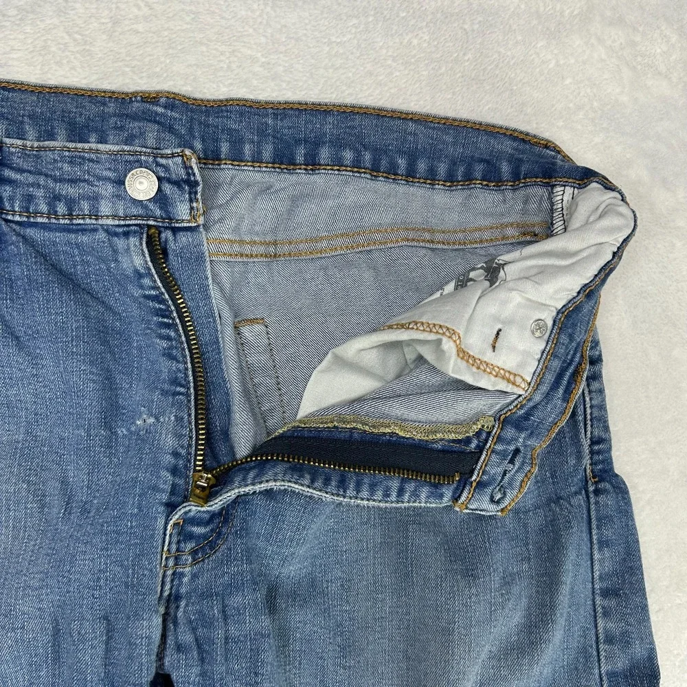 Levi's 512 Tapered Jeans Men's Blue Denim Slim Fit Stretch Zip Fly Y2K - 34X28.5